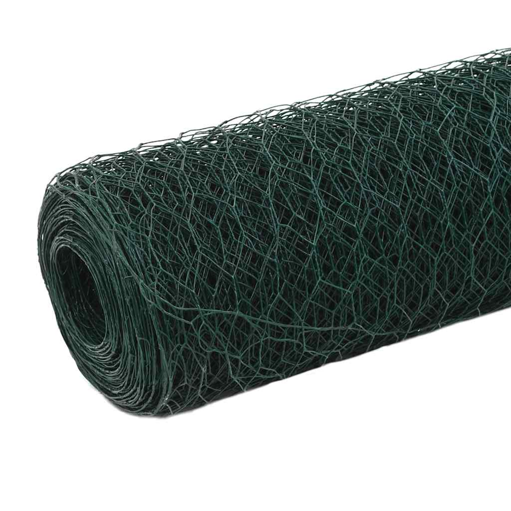Žičana mreža od čelika s PVC oblogom za kokoši 25 x 1,2 m zelena
