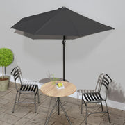 Balkonski suncobran bordo 300 x 155 x 223 cm polukružni