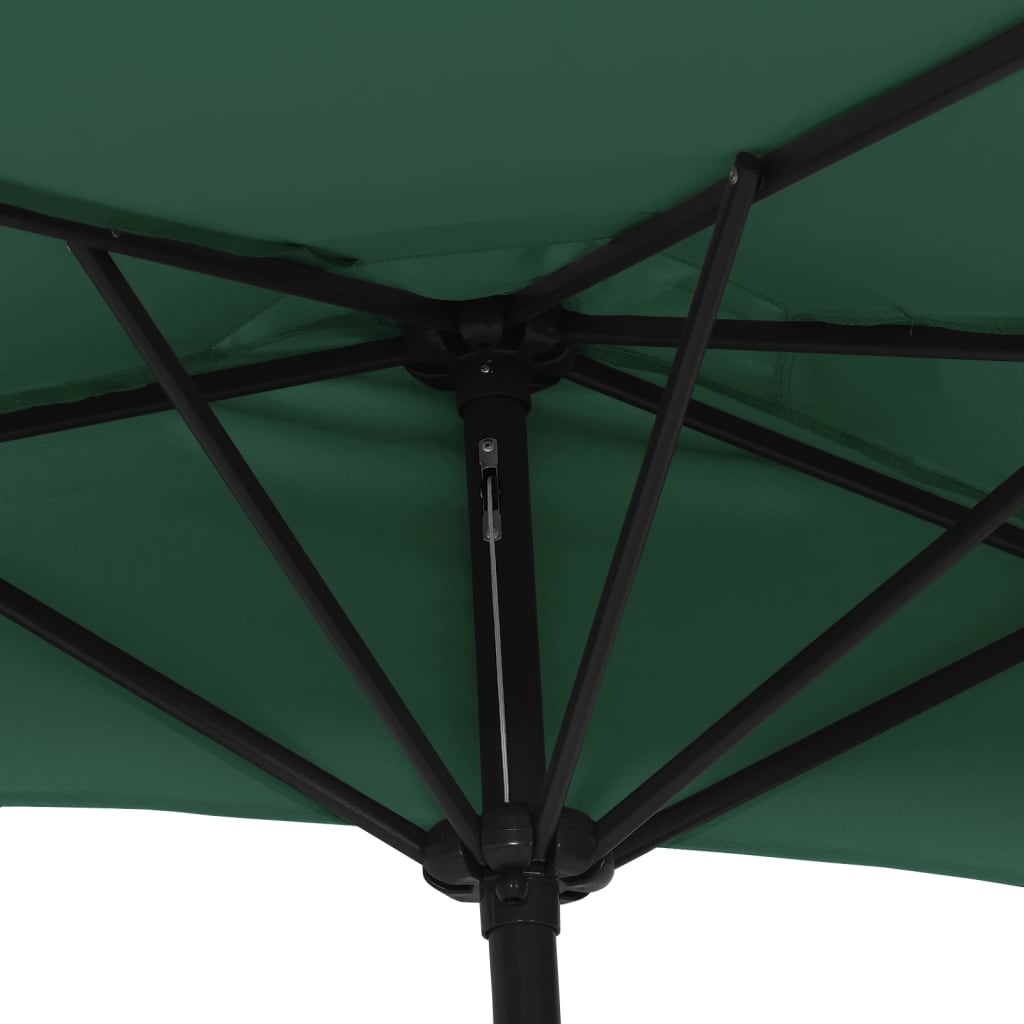 Balkonski suncobran s aluminijskom šipkom 300 x 155 cm zeleni