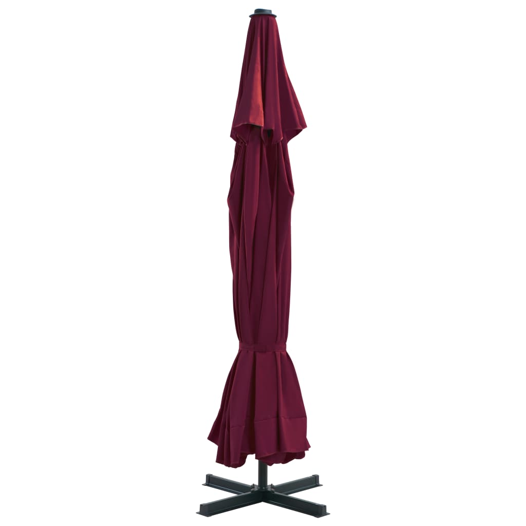 Vrtni suncobran s aluminijskom šipkom 500 cm bordo