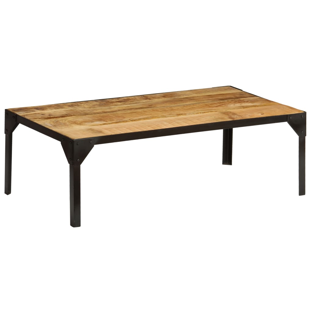 Stolić za kavu od grubog drva manga i čelika 110 cm