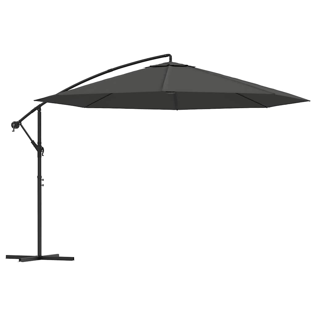 Konzolni vrtni suncobran s aluminijskim stupom 350 cm antracit