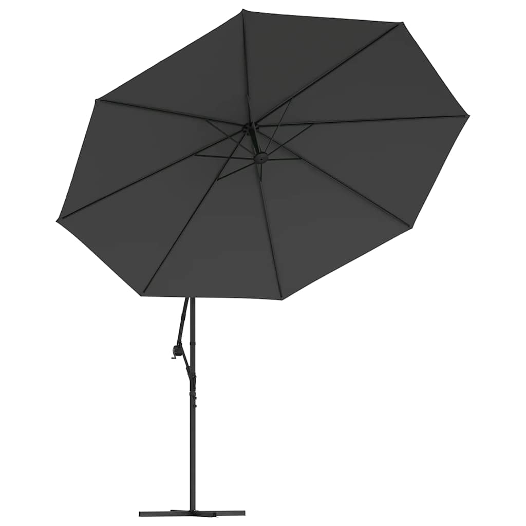 Konzolni vrtni suncobran s aluminijskim stupom 350 cm antracit