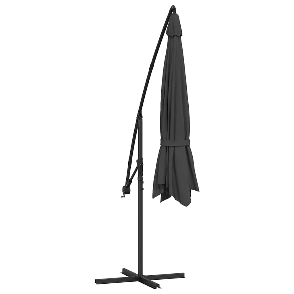 Konzolni vrtni suncobran s aluminijskim stupom 350 cm antracit