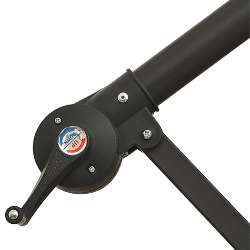 Konzolni vrtni suncobran LED s metalnim stupom 350 cm krem