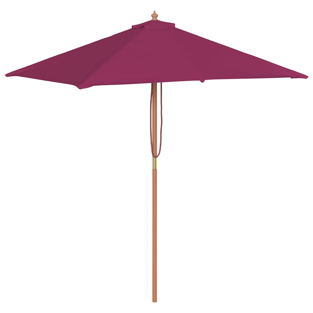 Vanjski suncobran s drvenim stupom 150 x 200 cm bordo