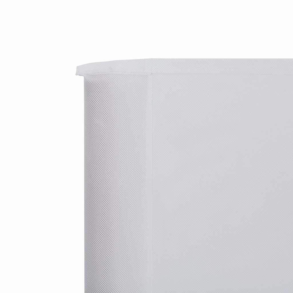 Vjetrobran s 3 panela od tkanine 400 x 120 cm bijeli