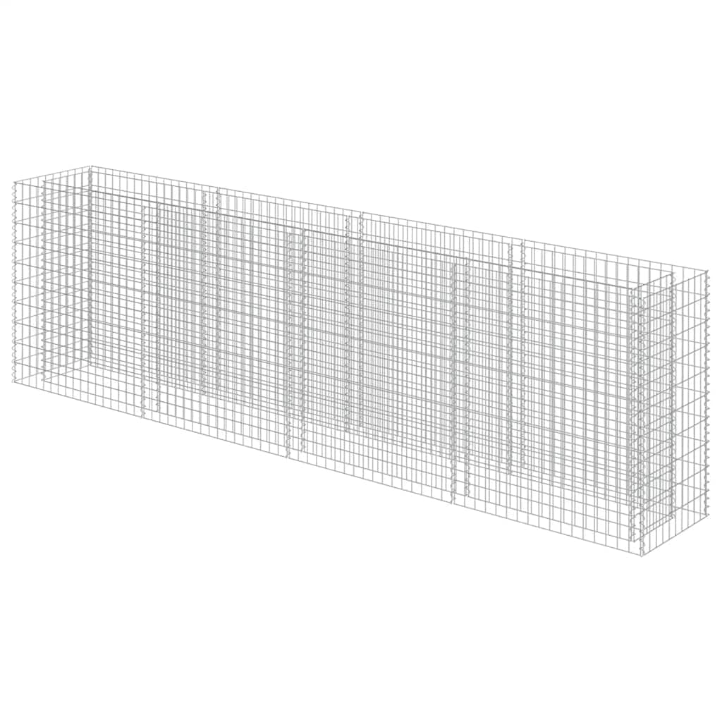 Gabionska sadilica od pocinčanog čelika 360 x 50 x 100 cm
