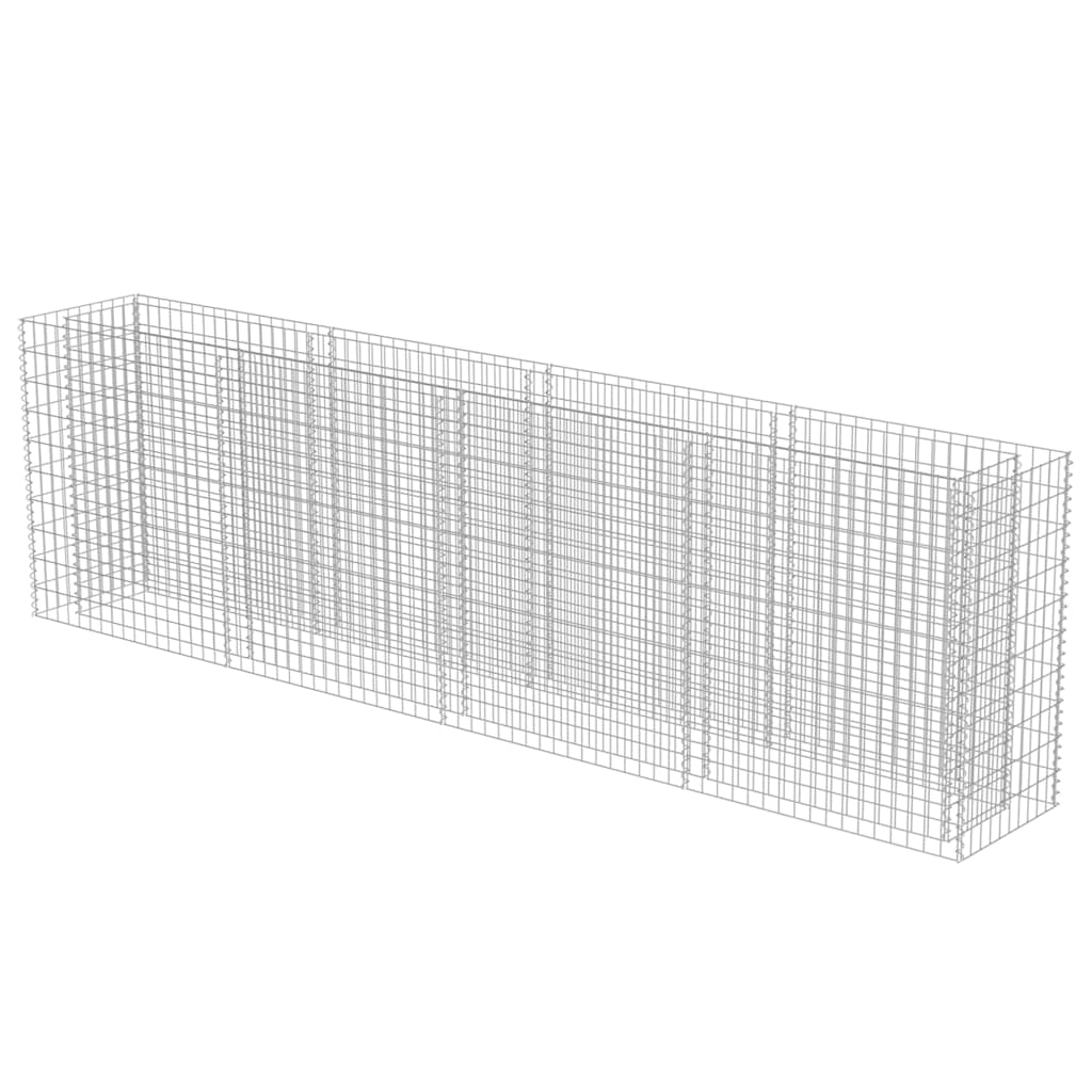 Gabionska sadilica od pocinčanog čelika 360 x 50 x 100 cm