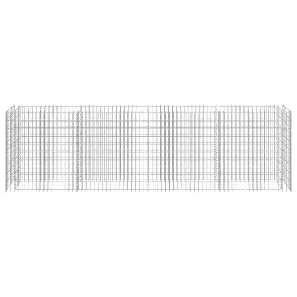 Gabionska sadilica od pocinčanog čelika 360 x 50 x 100 cm