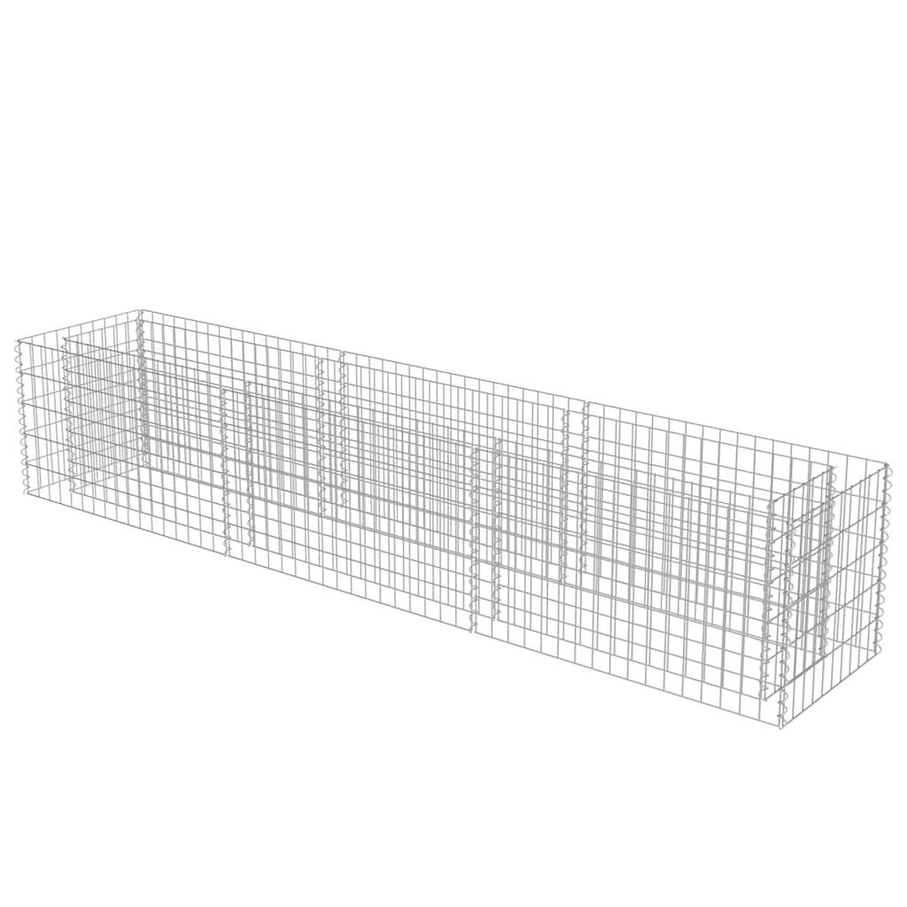 Gabionska sadilica od pocinčanog čelika 270 x 50 x 50 cm