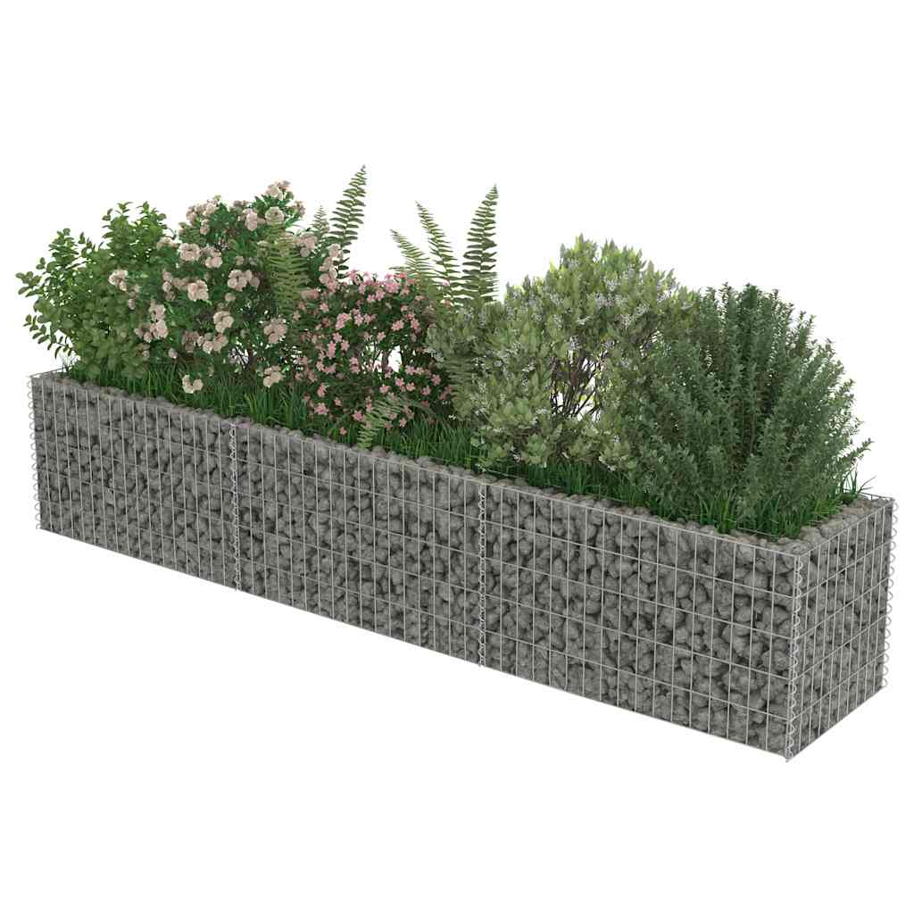 Gabionska sadilica od pocinčanog čelika 270 x 50 x 50 cm