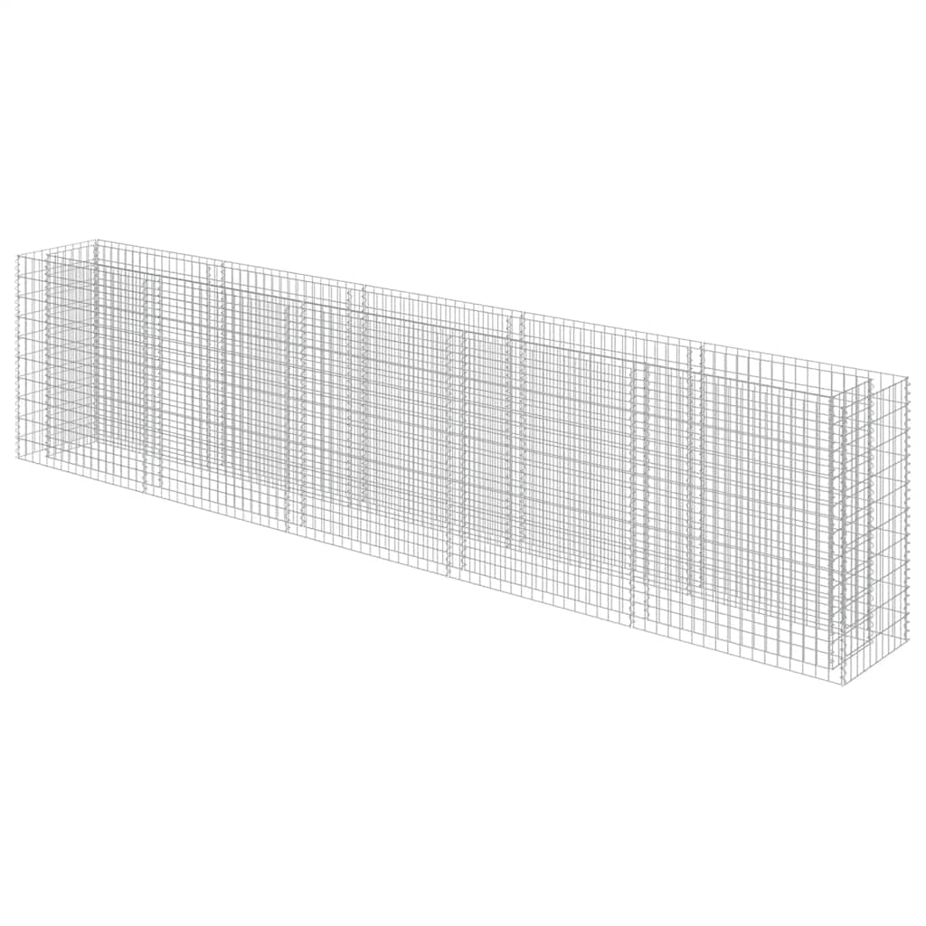 Gabionska sadilica od pocinčanog čelika 450 x 50 x 100 cm