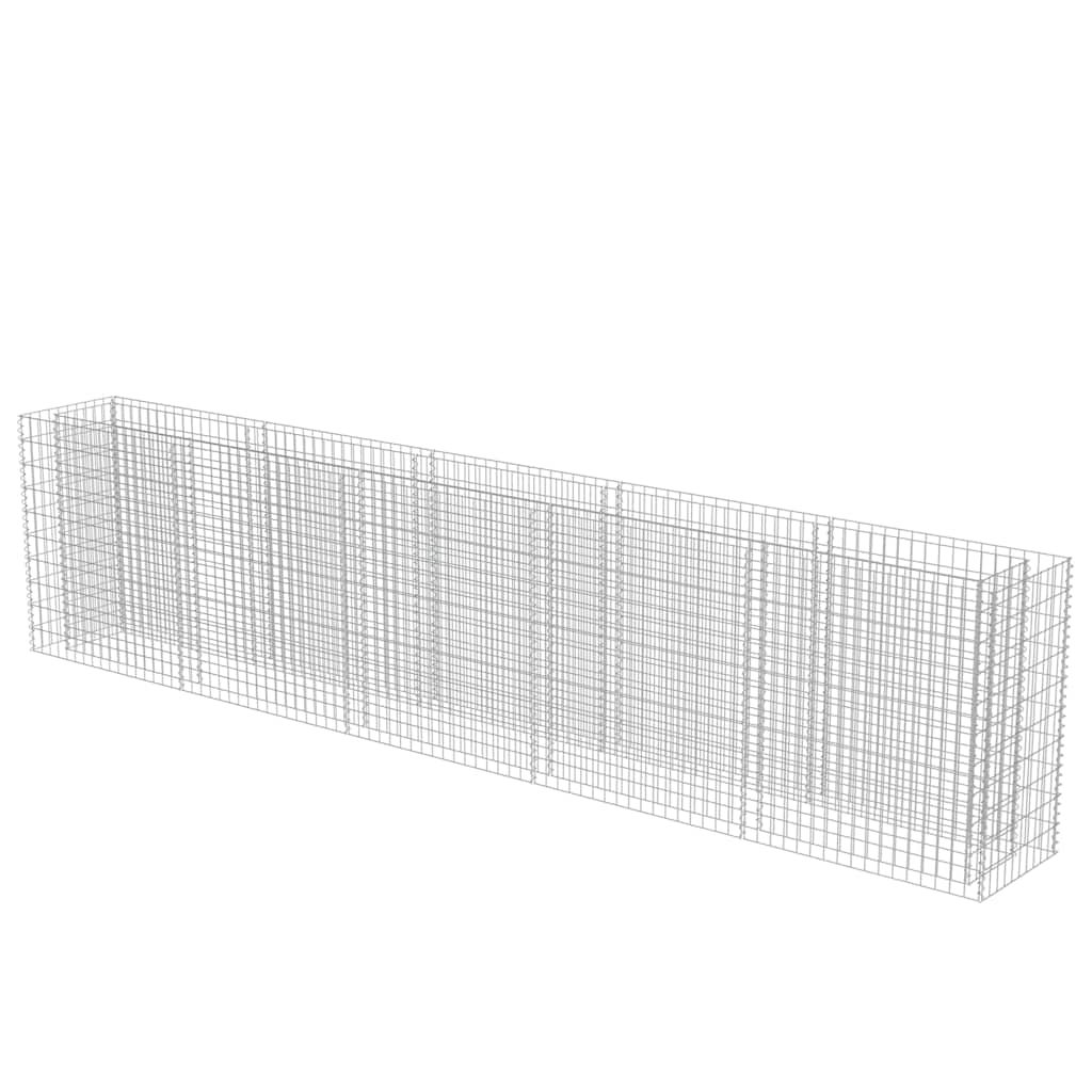 Gabionska sadilica od pocinčanog čelika 450 x 50 x 100 cm