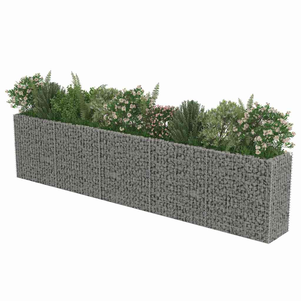 Gabionska sadilica od pocinčanog čelika 450 x 50 x 100 cm
