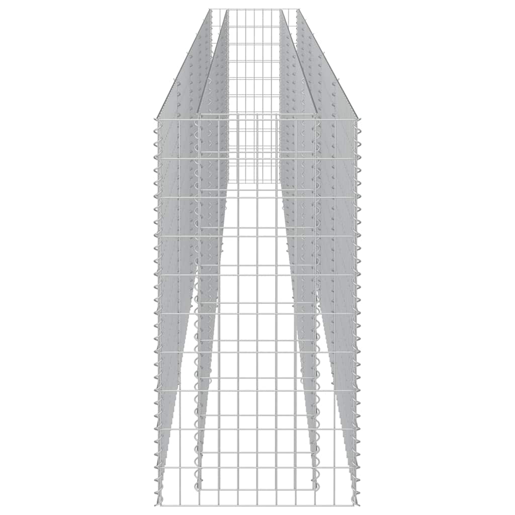Gabionska sadilica od pocinčanog čelika 450 x 50 x 100 cm