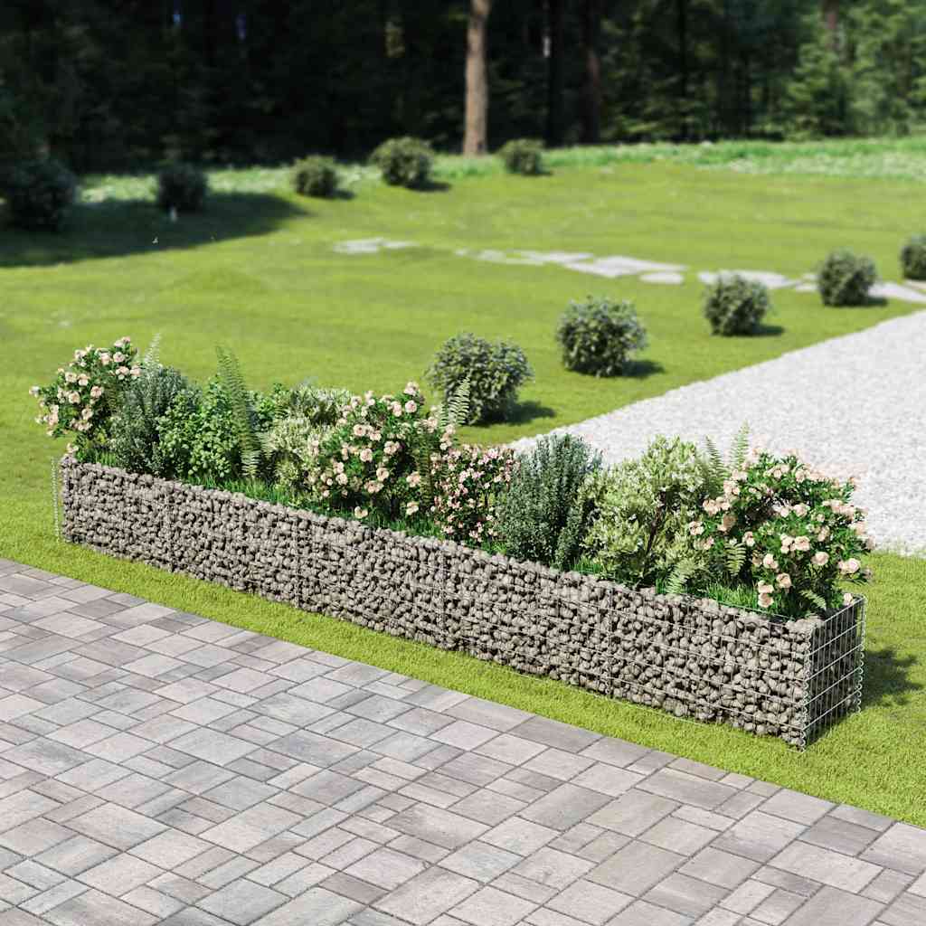 Gabionska sadilica od pocinčanog čelika 450 x 50 x 50 cm