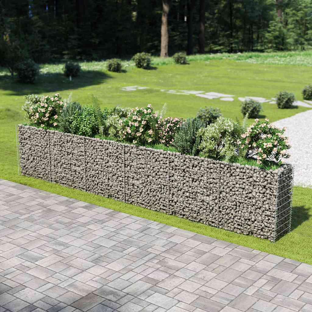 Gabionska sadilica od pocinčanog čelika 540 x 50 x 100 cm