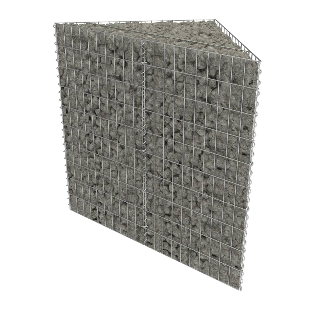 Gabionska sadilica od pocinčanog čelika 75 x 75 x 100 cm