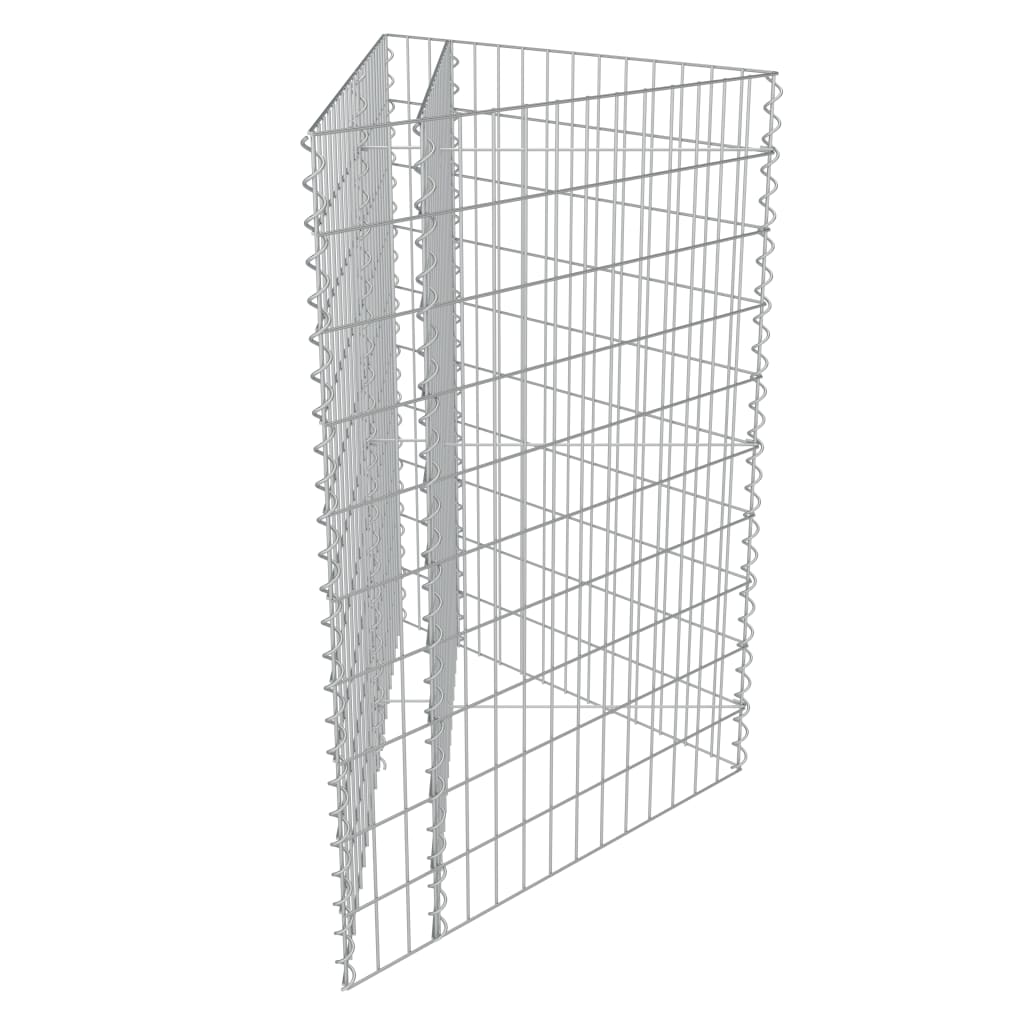 Gabionska sadilica od pocinčanog čelika 75 x 75 x 100 cm