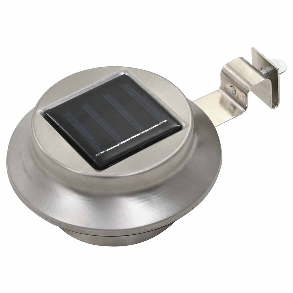 Vanjske solarne svjetiljke 6 kom LED okrugle 12 cm bijele