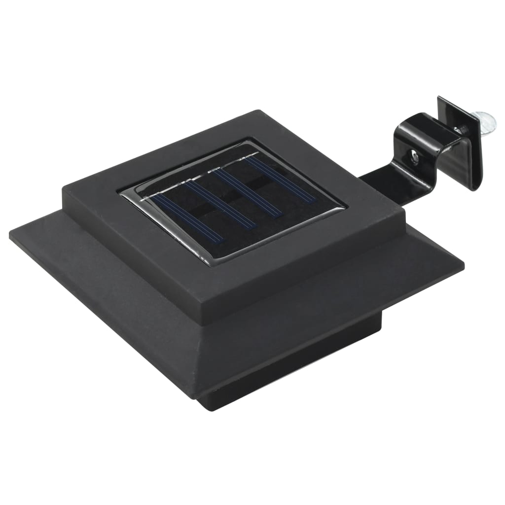 Vanjske solarne svjetiljke 6 kom LED četvrtaste 12 cm crne