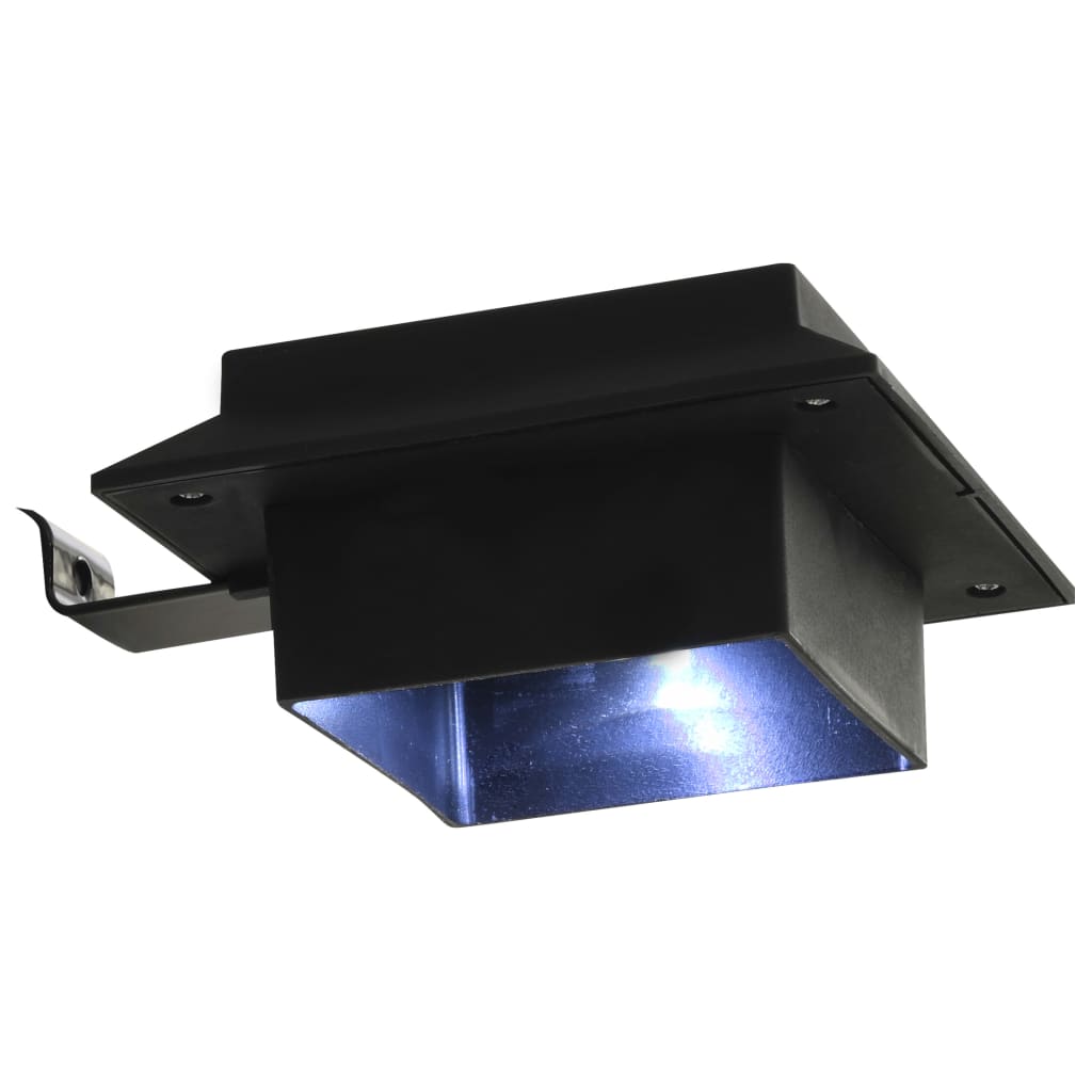 Vanjske solarne svjetiljke 6 kom LED četvrtaste 12 cm crne