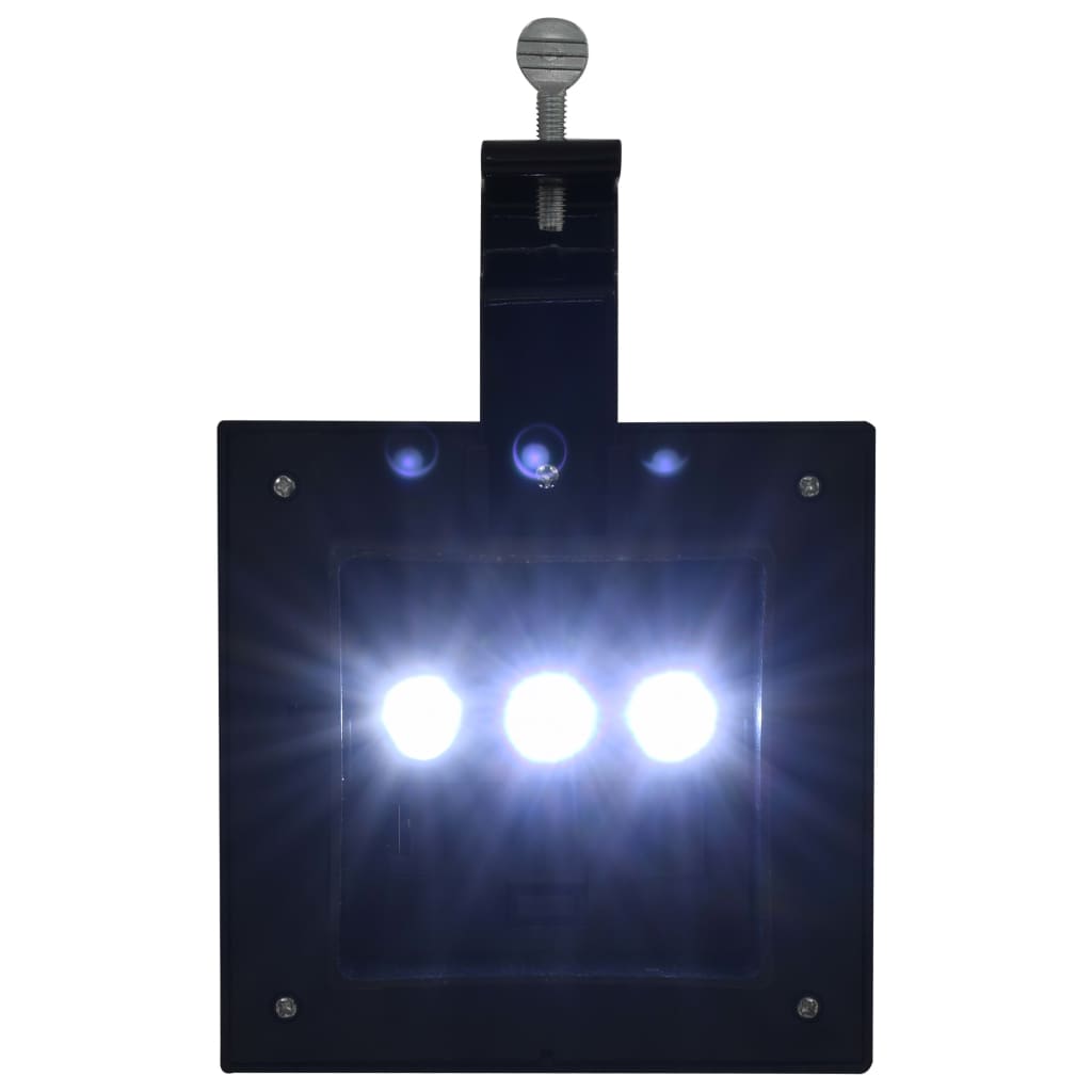 Vanjske solarne svjetiljke 6 kom LED četvrtaste 12 cm crne