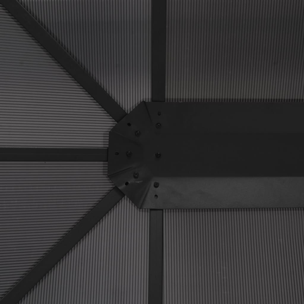 Sjenica sa zastorom aluminijska crna