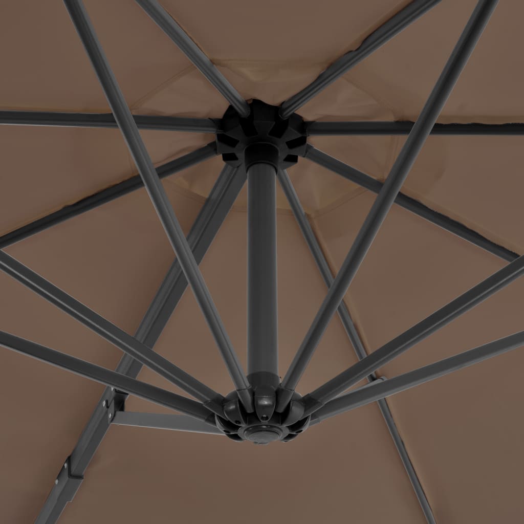 Konzolni vrtni suncobran s aluminijskim stupom 300 cm smeđesivi