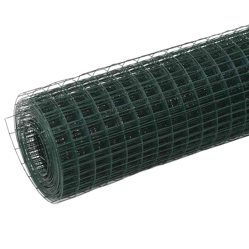 Žičana mreža od čelika s PVC oblogom za kokoši 10x0,5 m zelena
