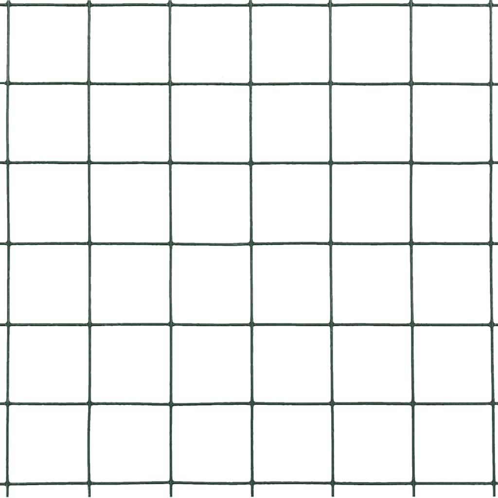 Žičana mreža od čelika s PVC oblogom za kokoši 10x0,5 m zelena