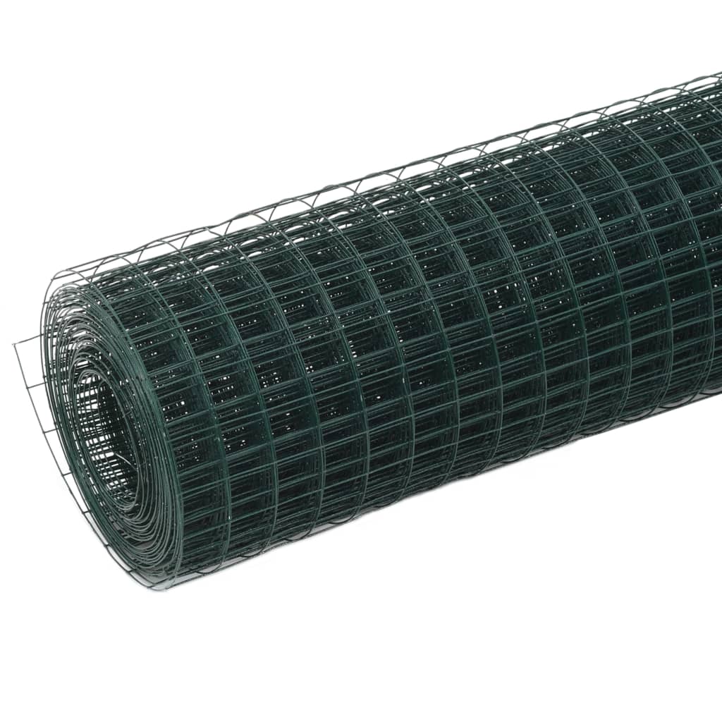 Žičana mreža od čelika s PVC oblogom za kokoši 25x1,5 m zelena