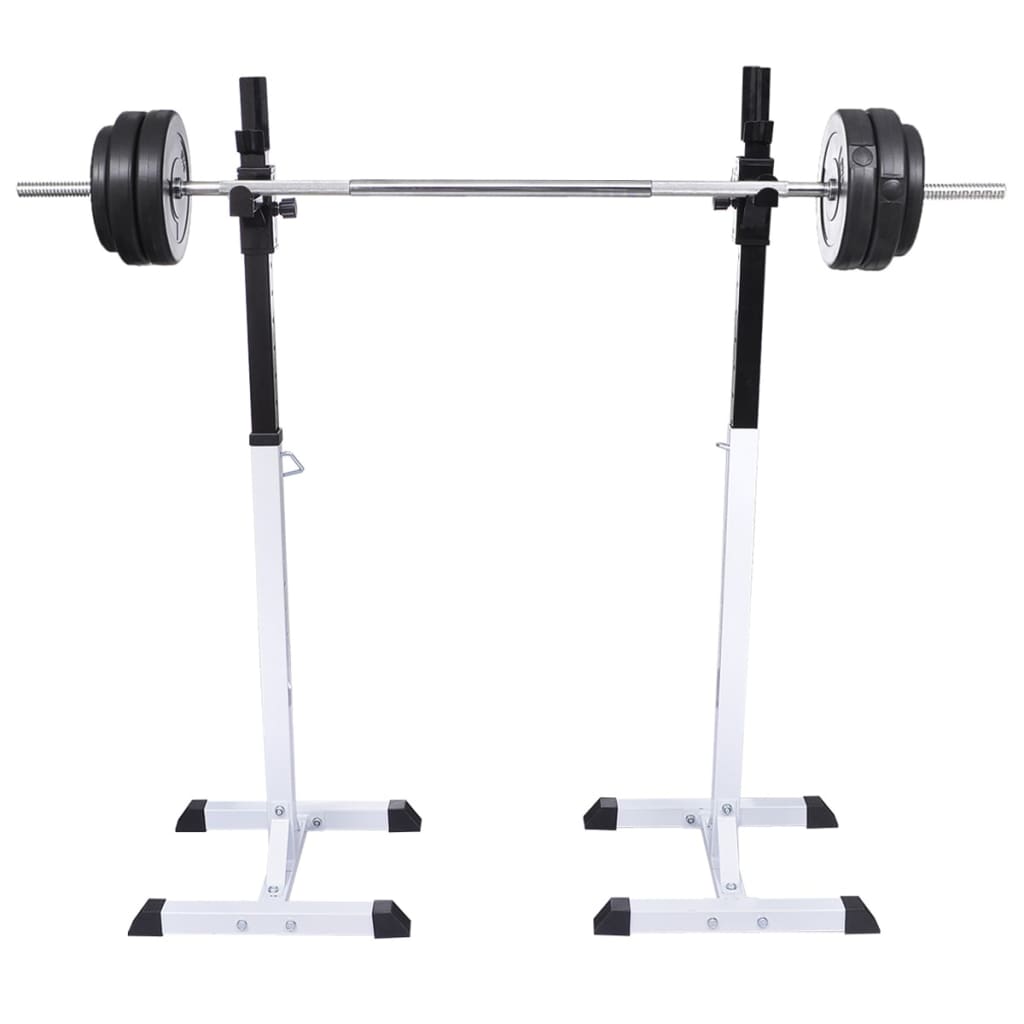 Stalak za čučnjeve sa setom dvoručnih/jednoručnih utega 30,5 kg