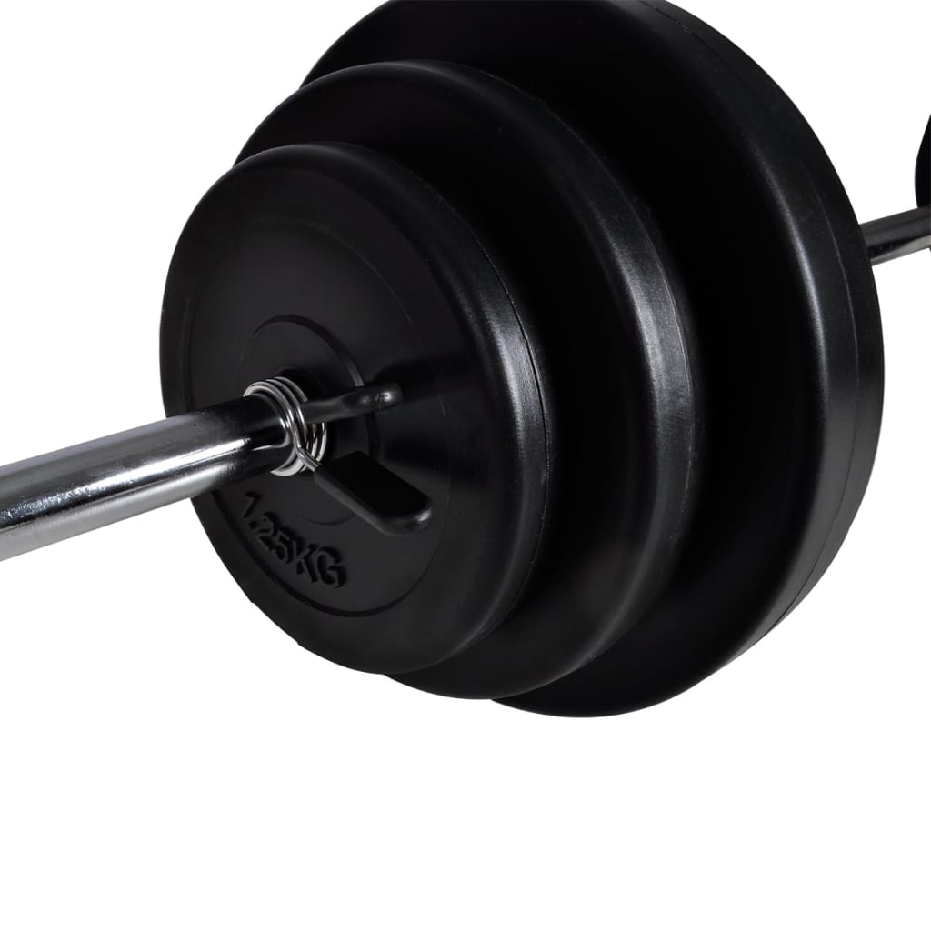 Stalak za čučnjeve sa setom dvoručnih/jednoručnih utega 30,5 kg