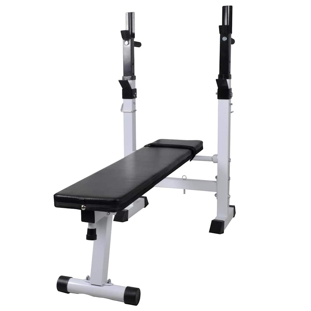 Klupa za vježbanje sa stalkom za utege i setom utega 90 kg