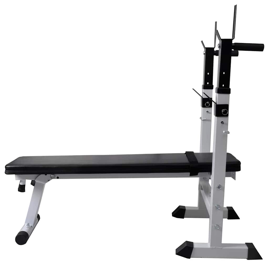 Klupa za vježbanje sa stalkom za utege i setom utega 90 kg
