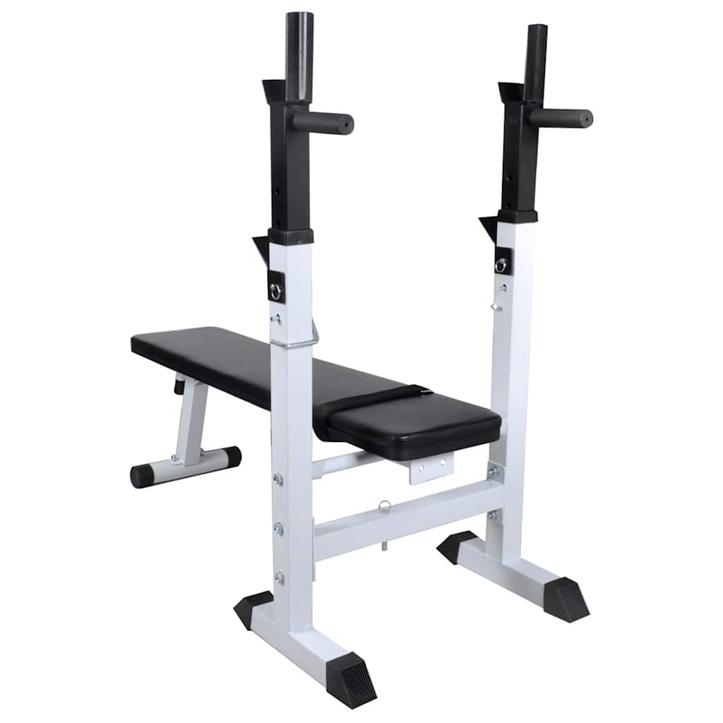 Klupa za vježbanje sa stalkom za utege i setom utega 90 kg