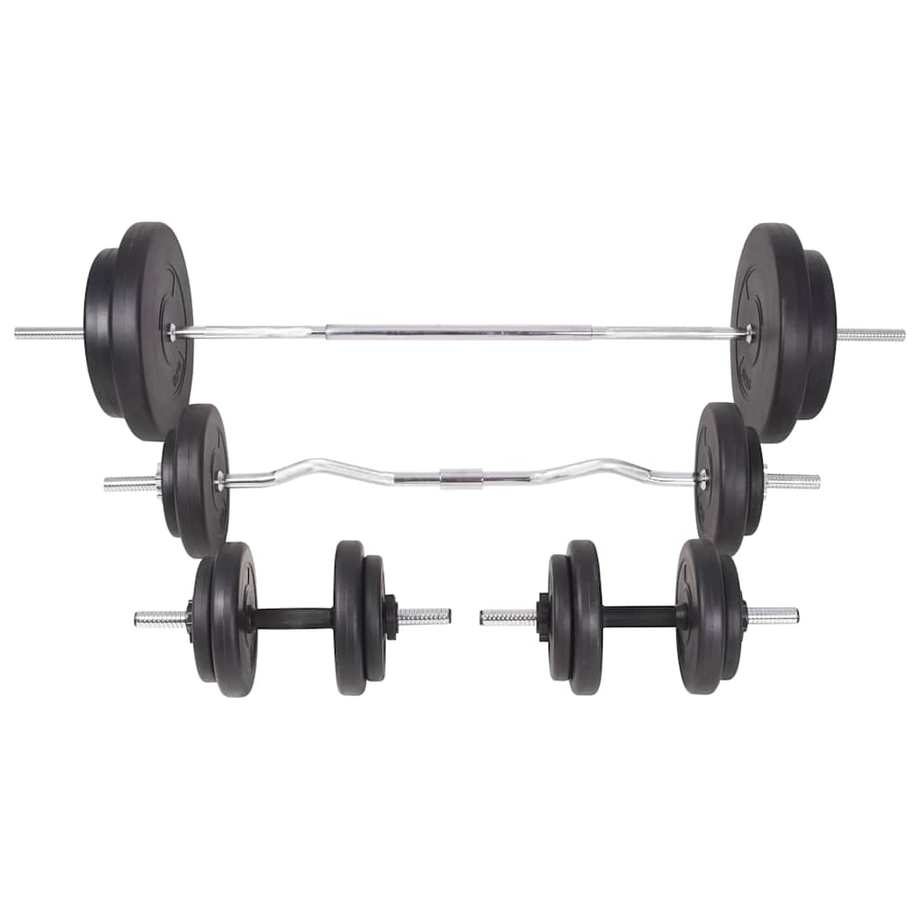 Klupa za vježbanje sa stalkom za utege i setom utega 90 kg