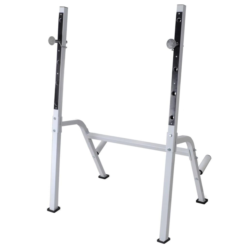 Klupa za vježbanje sa stalkom za utege i setom utega 90 kg