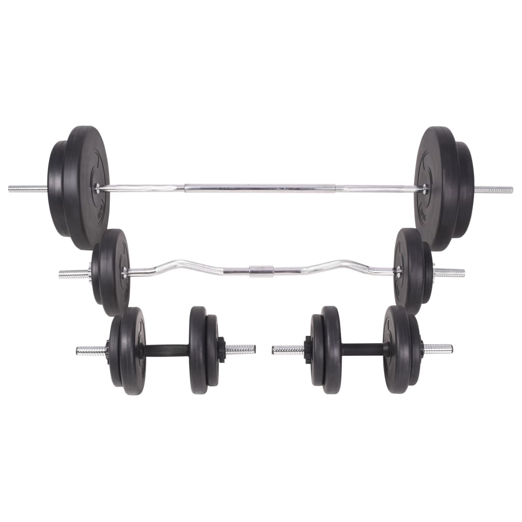 Klupa za vježbanje sa stalkom za utege i setom utega 90 kg