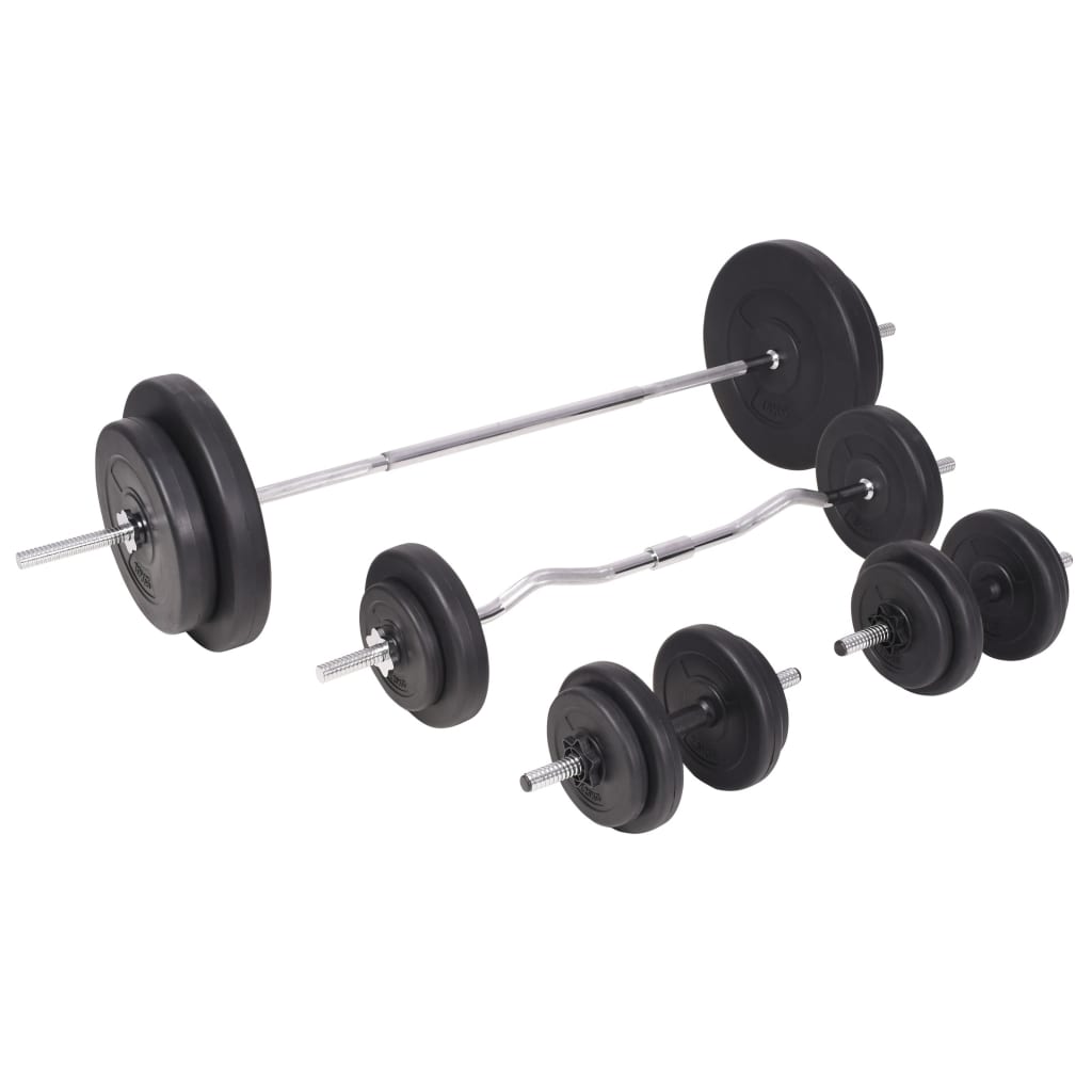 Klupa za vježbanje sa stalkom za utege i setom utega 90 kg