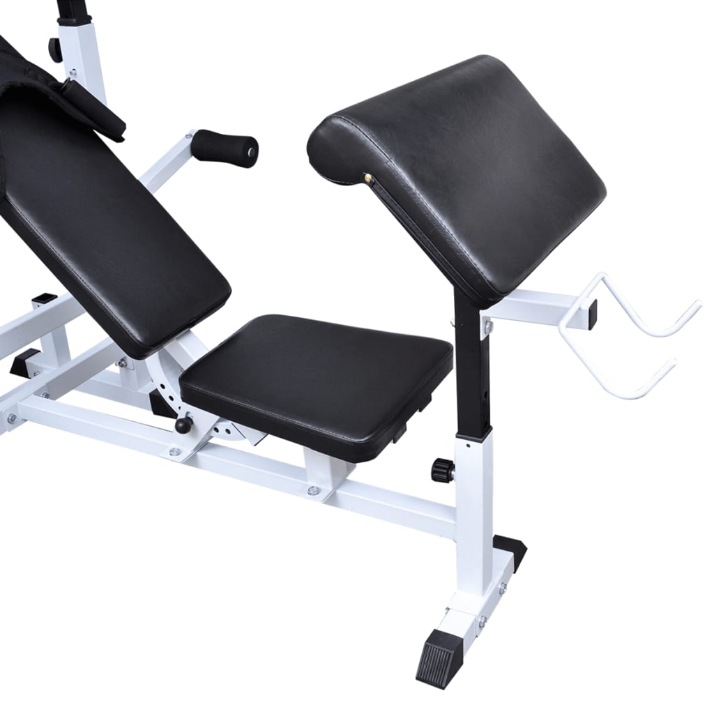 Klupa za dizanje utega sa stalkom i setom utega 90 kg