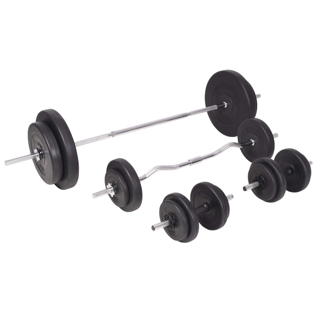 Klupa za dizanje utega sa stalkom i setom utega 90 kg