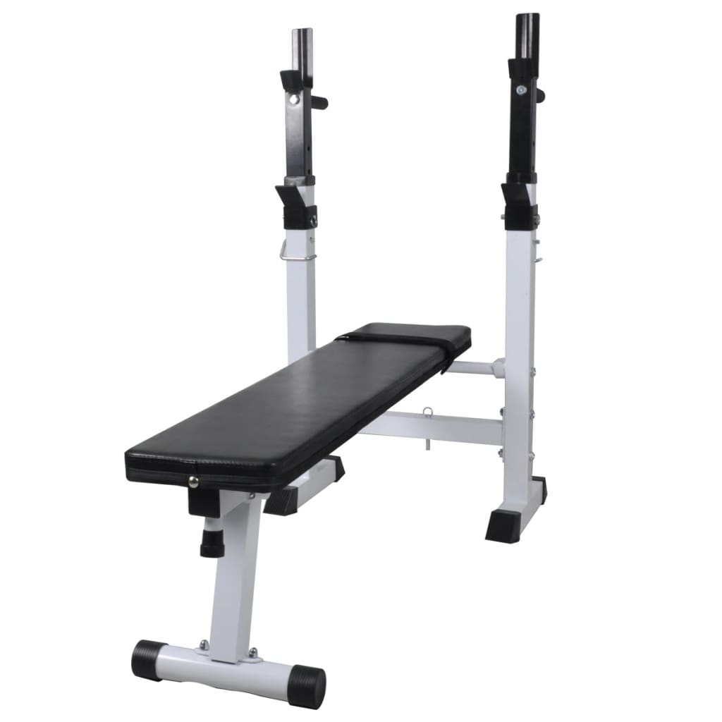 Klupa za vježbanje sa stalkom za utege i setom utega 120 kg