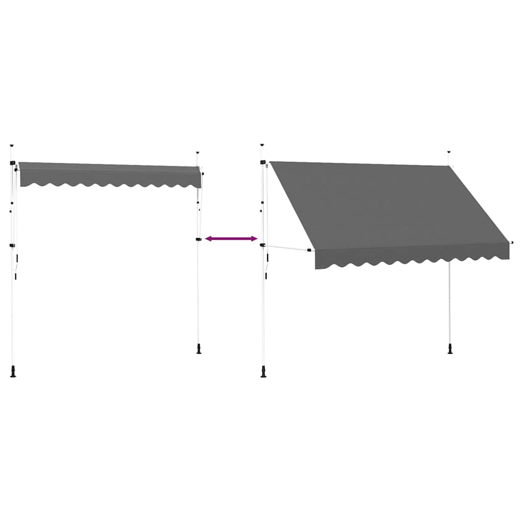 Tenda na ručno uvlačenje 300 cm antracit