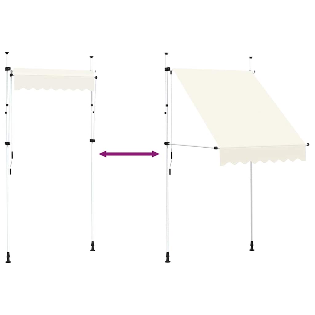 Tenda na ručno uvlačenje 150 cm krem