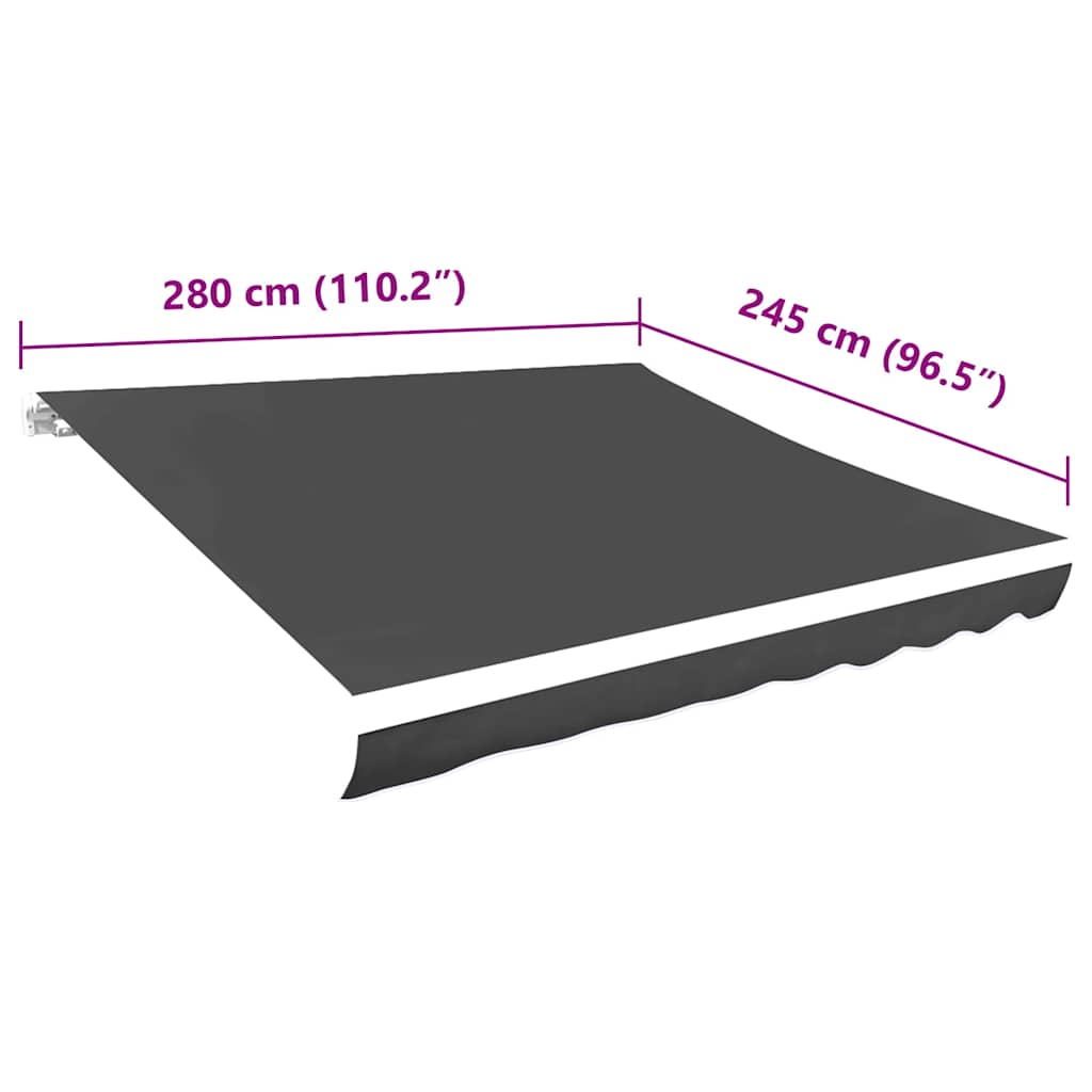 Platno za tendu antracit 3 x 2,5 m