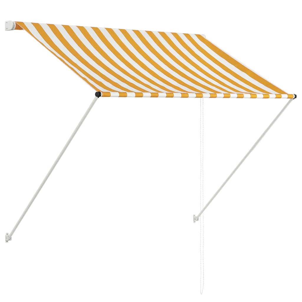 Tenda na uvlačenje 150 x 150 cm žuto-bijela