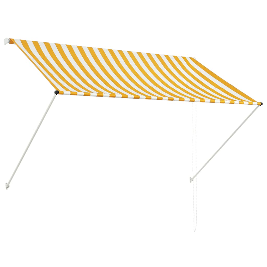Tenda na uvlačenje 200 x 150 cm žuto-bijela